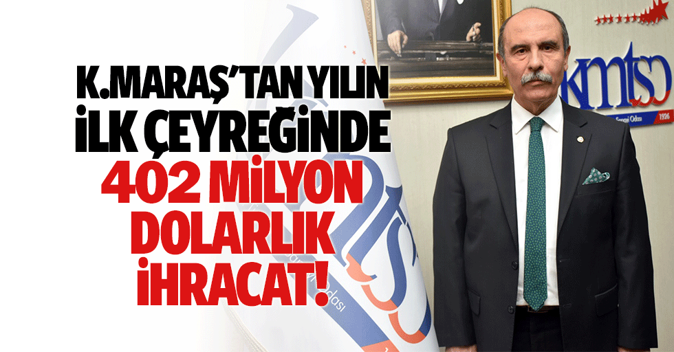 Kahramanmaraş'tan Yılın İlk Çeyreğinde 402 Milyon Dolarlık İhracat