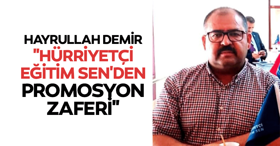 Hayrullah Demir, "Hürriyetçi Eğitim Sen'den promosyon zaferi"