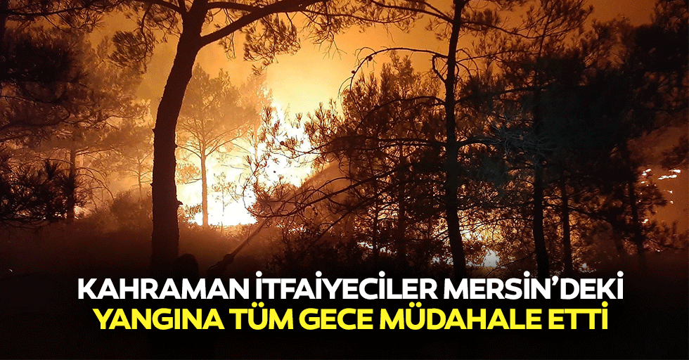 Kahraman İtfaiyeciler Mersin’deki Yangına Tüm Gece Müdahale Etti