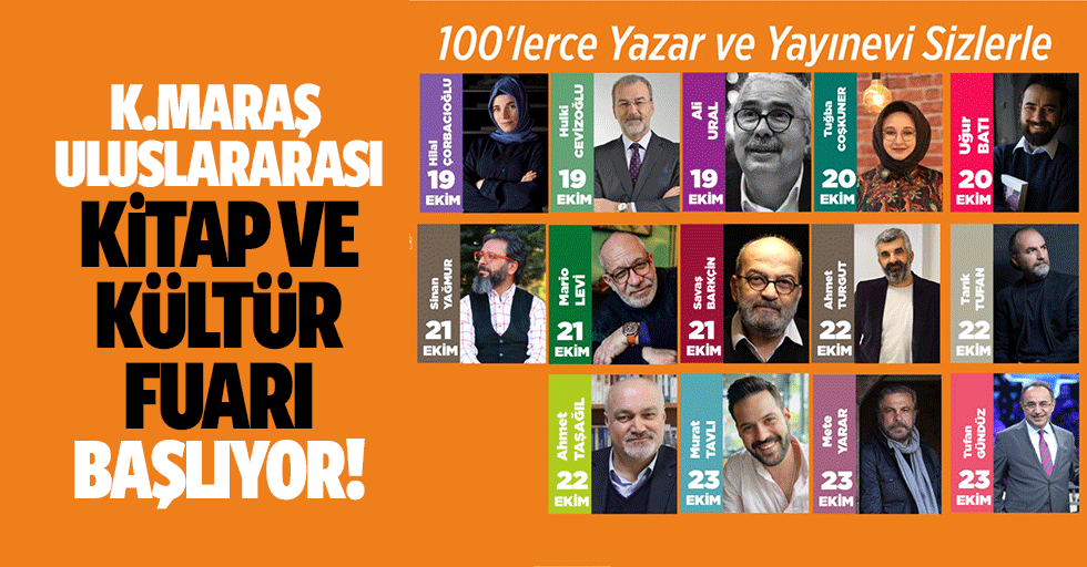 Kahramanmaraş uluslararası kitap ve kültür fuarı başlıyor!