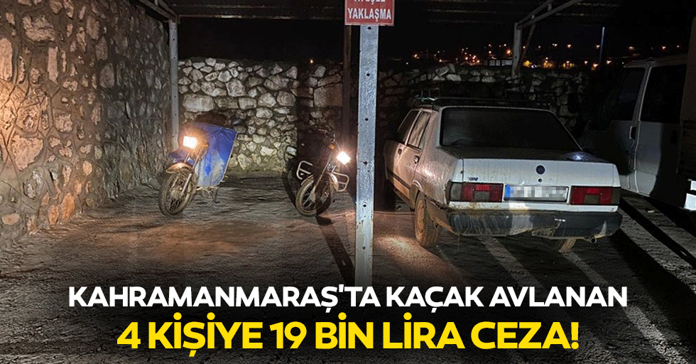 Kahramanmaraş'ta kaçak avlanan 4 kişiye 19 bin lira ceza