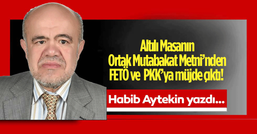 Altılı Masanın Ortak Mutabakat Metni’nden FETÖ ve PKK’ya müjde çıktı!