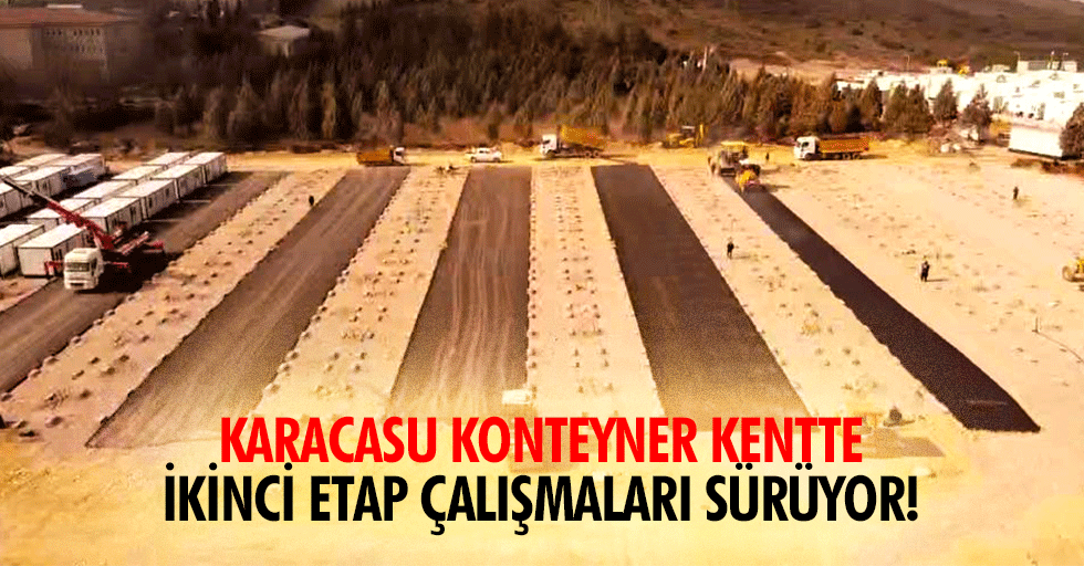 Karacasu konteyner kentte ikinci etap çalışmaları sürüyor