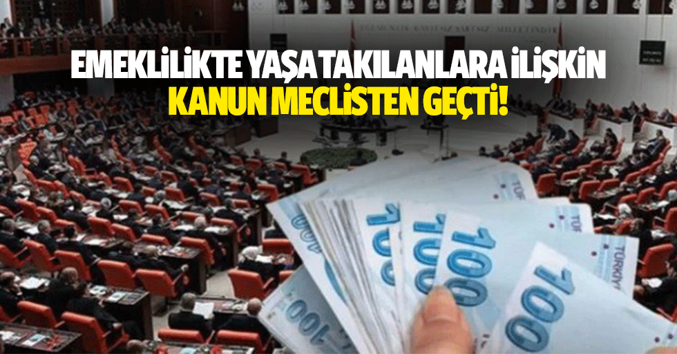 Emeklilikte yaşa takılanlara ilişkin kanun meclisten geçti!