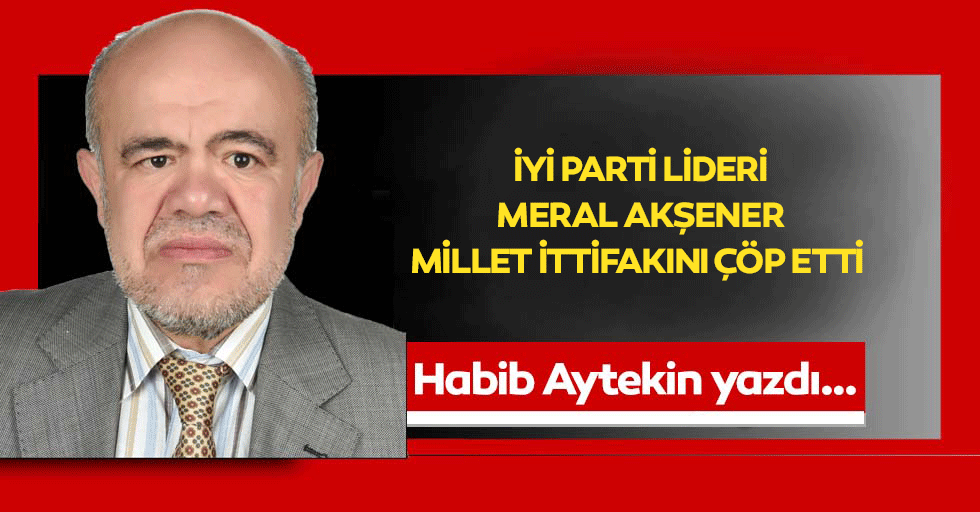 İyi Parti Lideri Meral Akşener Millet İttifakını Çöp Etti
