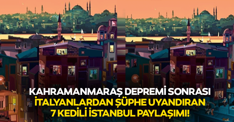 Kahramanmaraş depremi sonrası İtalyanlardan şüphe uyandıran 7 kedili İstanbul paylaşımı!