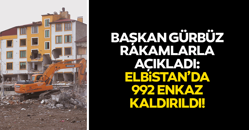 Başkan Gürbüz rakamlarla açıkladı! Elbistan’da 992 enkaz kaldırıldı!