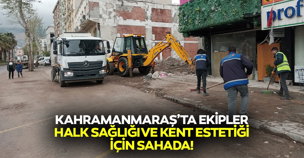 Kahramanmaraş’ta ekipler halk sağlığı ve kent estetiği için sahada!