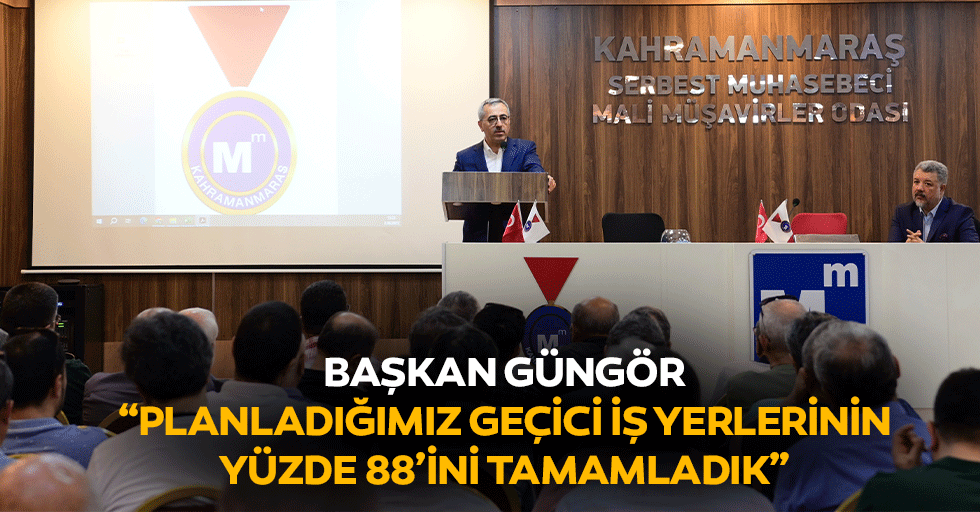 Başkan Güngör; “Planladığımız geçici iş yerlerinin yüzde 88’ini tamamladık”