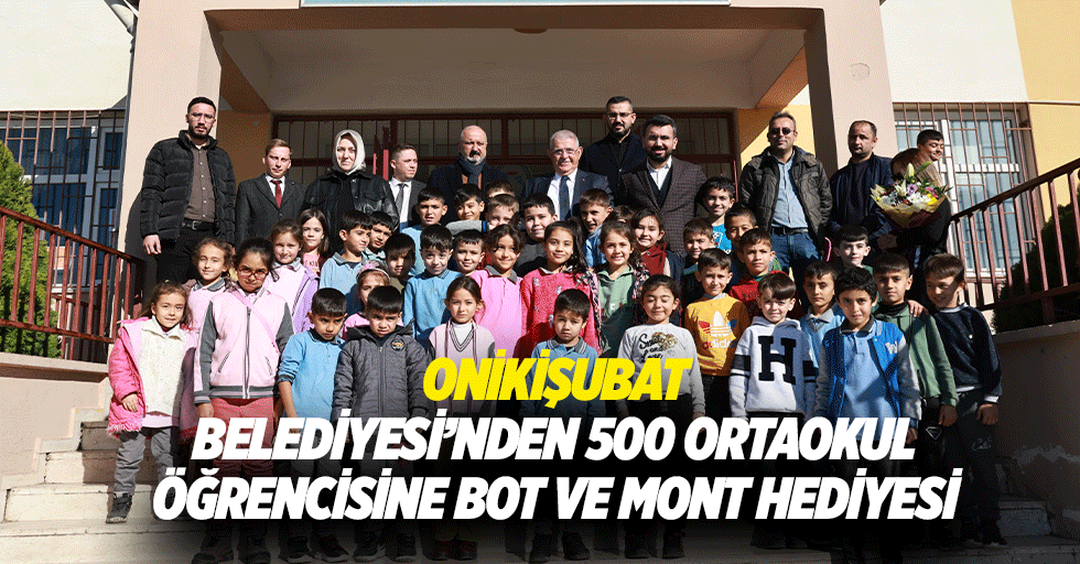 Onikişubat Belediyesi’nden 500 Ortaokul Öğrencisine Bot ve Mont Hediyesi