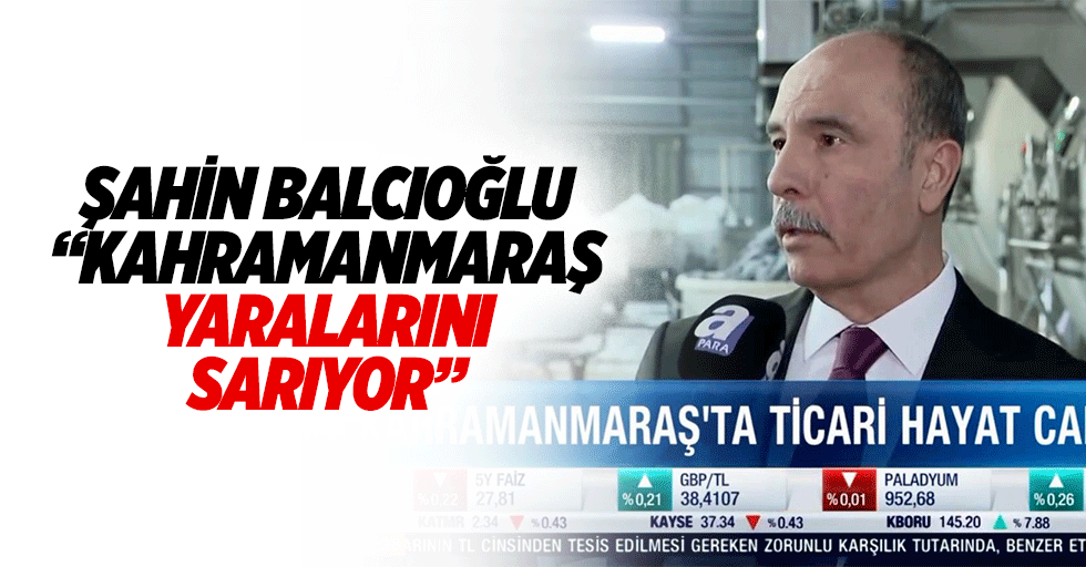 Şahin Balcıoğlu, “Kahramanmaraş yaralarını sarıyor”