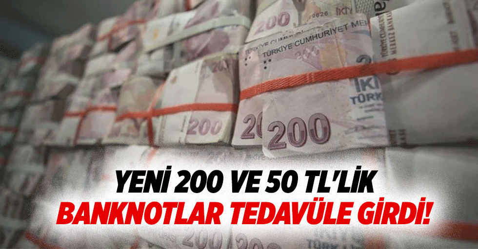 Yeni 200 ve 50 tl'lik banknotlar tedavüle girdi!