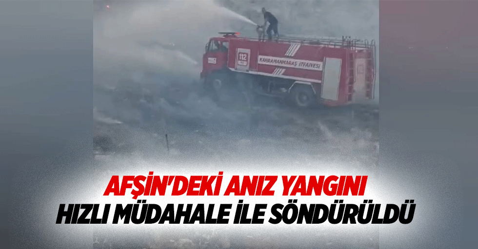 Afşin'deki anız yangını hızlı müdahale ile söndürüldü