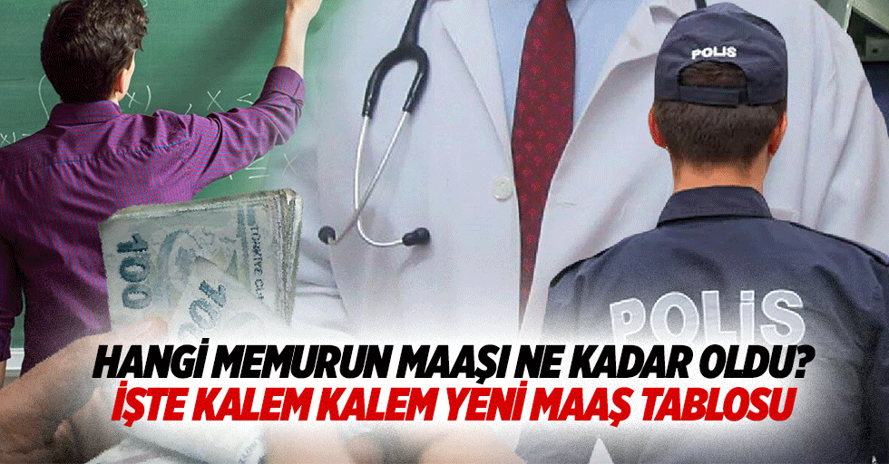 Hangi memurun maaşı ne kadar oldu? İşte kalem kalem yeni maaş tablosu