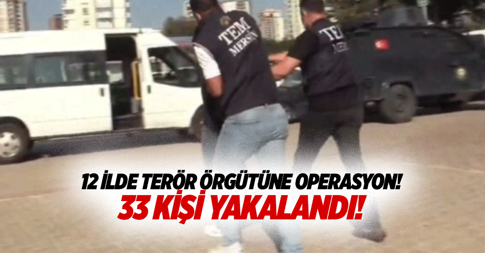 12 ilde terör örgütüne operasyon! 33 kişi yakalandı!