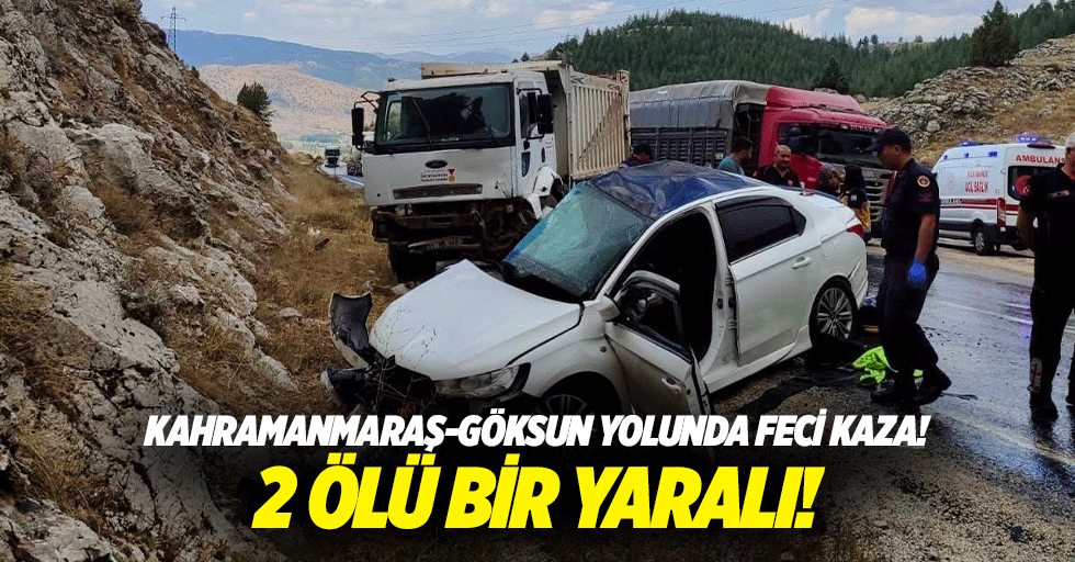 Kahramanmaraş-Göksun yolunda feci kaza! 2 ölü bir yaralı!
