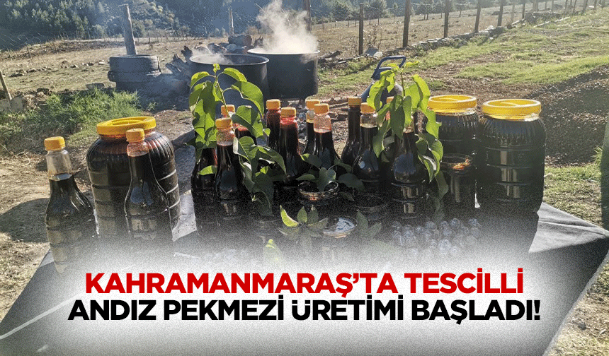 Kahramanmaraş’ta tescilli Andız pekmezi üretimi başladı!