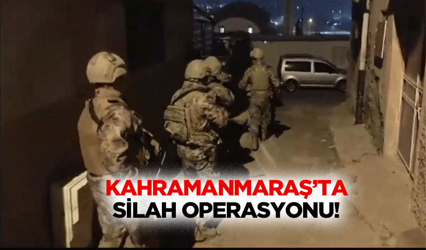 Kahramanmaraş’ta Silah Operasyonu