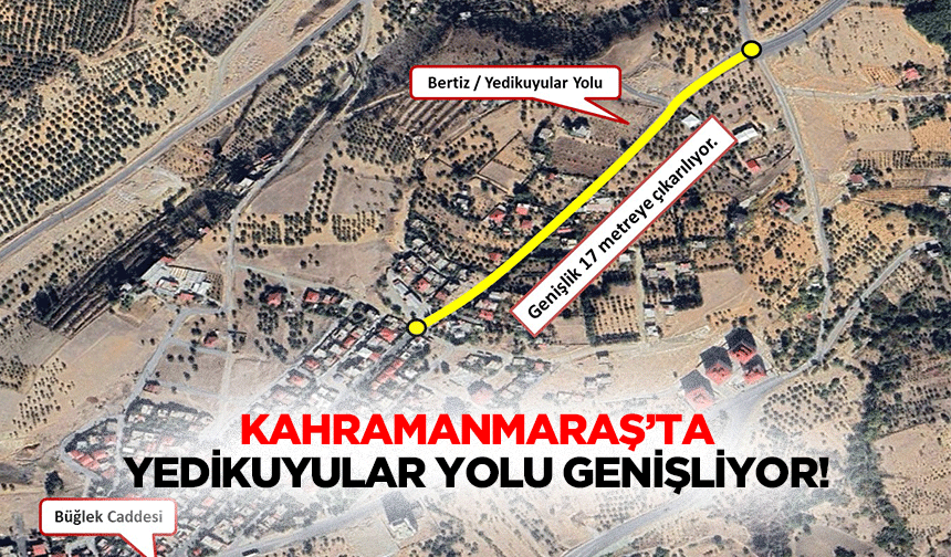 Kahramanmaraş’ta Yedikuyular yolu genişliyor!