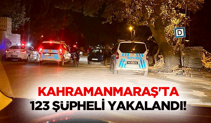 Kahramanmaraş'ta 123 şüpheli yakalandı!