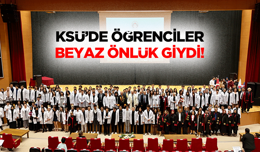 Ksü’de öğrenciler beyaz önlük giydi!