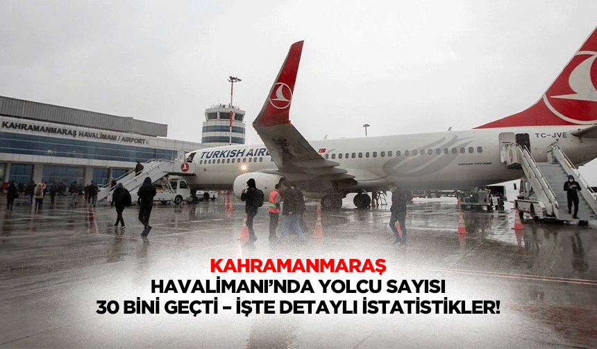 Kahramanmaraş Havalimanı’nda Yolcu Sayısı 30 Bini Geçti – İşte Detaylı İstatistikler