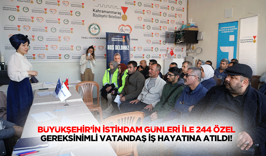 Büyükşehir’in İstihdam Günleri İle 244 Özel Gereksinimli Vatandaş İş Hayatına Atıldı
