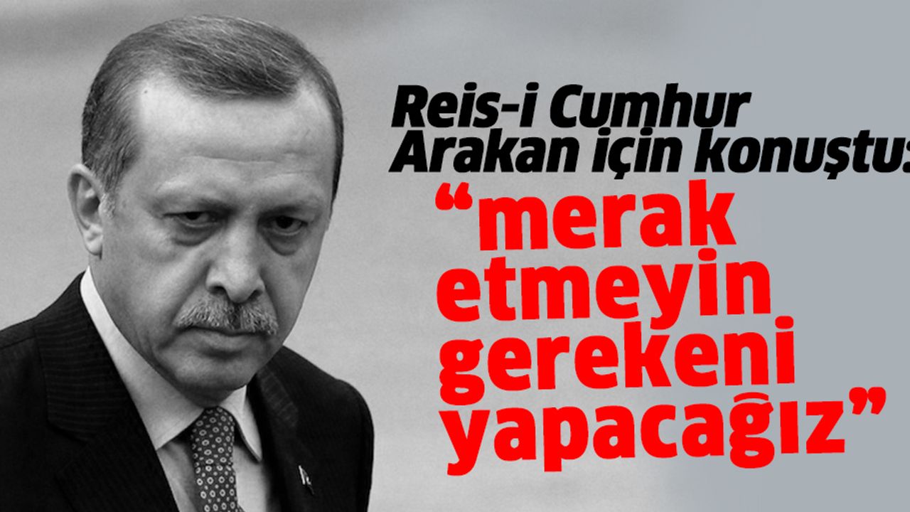 Cumhurbaşkanı Erdoğan'dan Arakan katliamı açıklaması