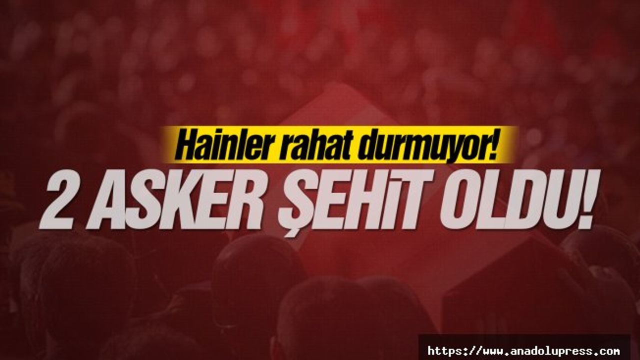 Hainler rahat durmuyor! 2 asker şehit oldu!