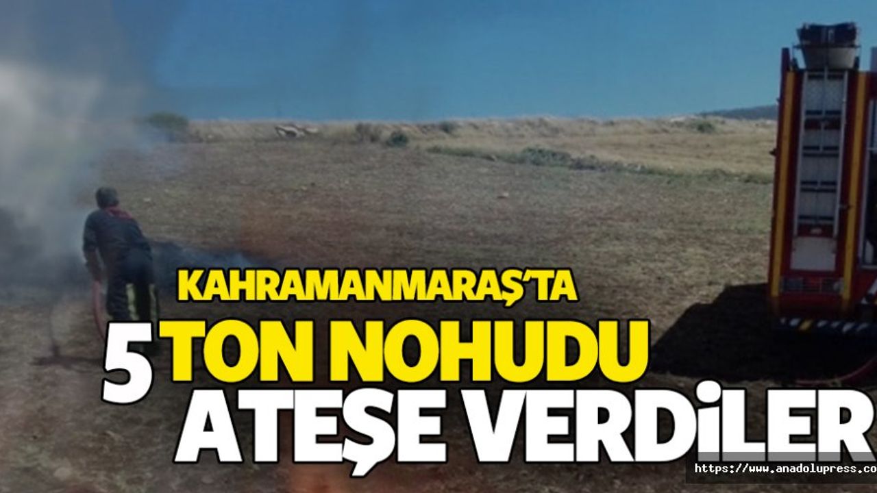 Kahramanmaraş'ta 5 Ton Nohudu Ateşe Verdiler