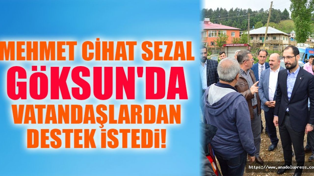 Mehmet Cihat Sezal, Göksun'da vatandaşlardan destek istedi!