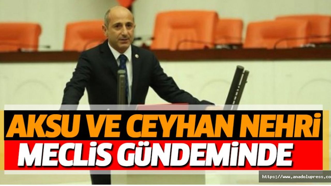 Aksu Ve Ceyhan Nehri Meclis Gündeminde  