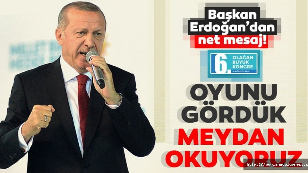 Başkan Erdoğan AK Parti 6.Olağan Kongresi'nde net mesaj verdi!