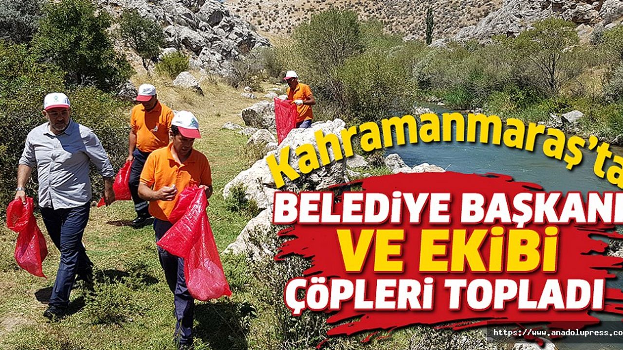 Belediye Başkanı Ve Ekibi Çöpleri Topladı