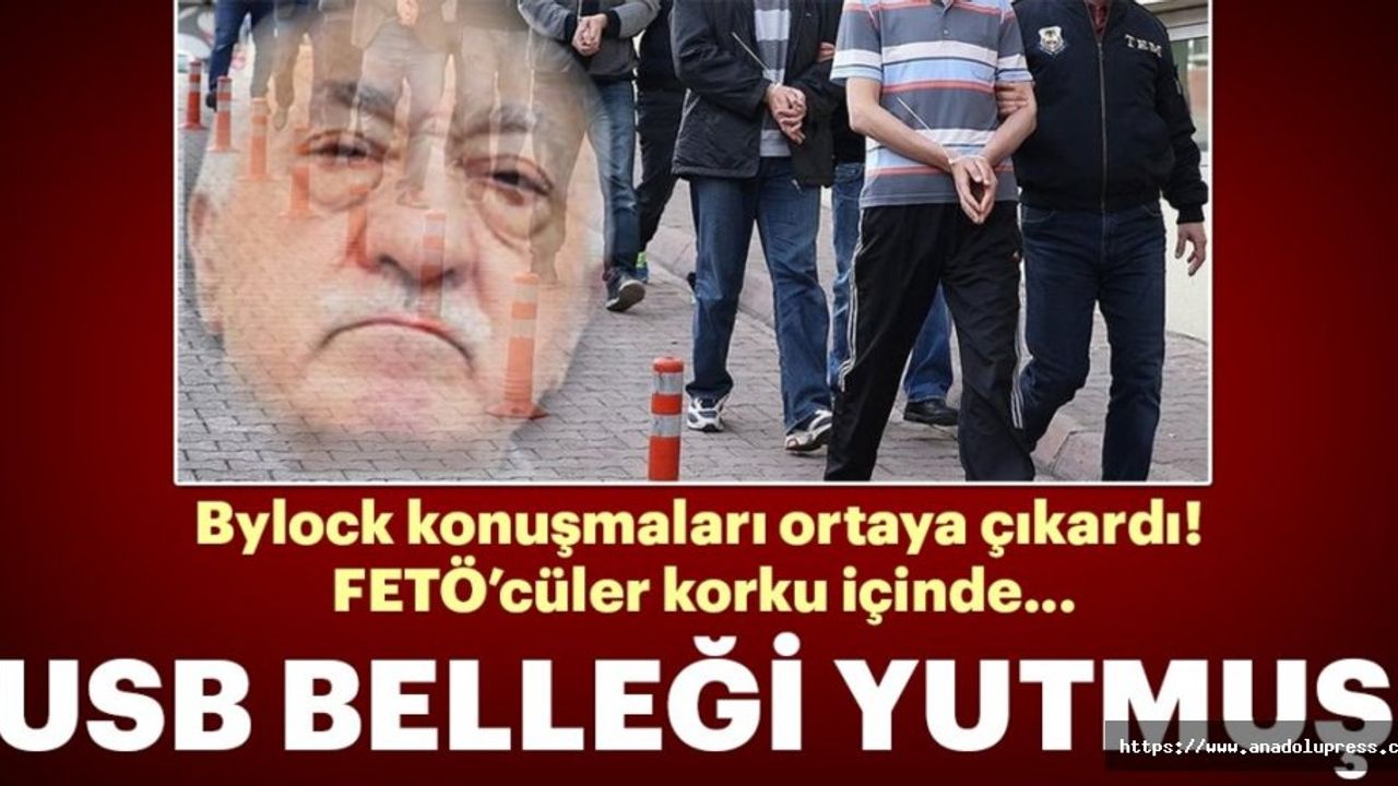 FETÖ'cüler korku içinde! Polis basınca USB belleği yutmuş