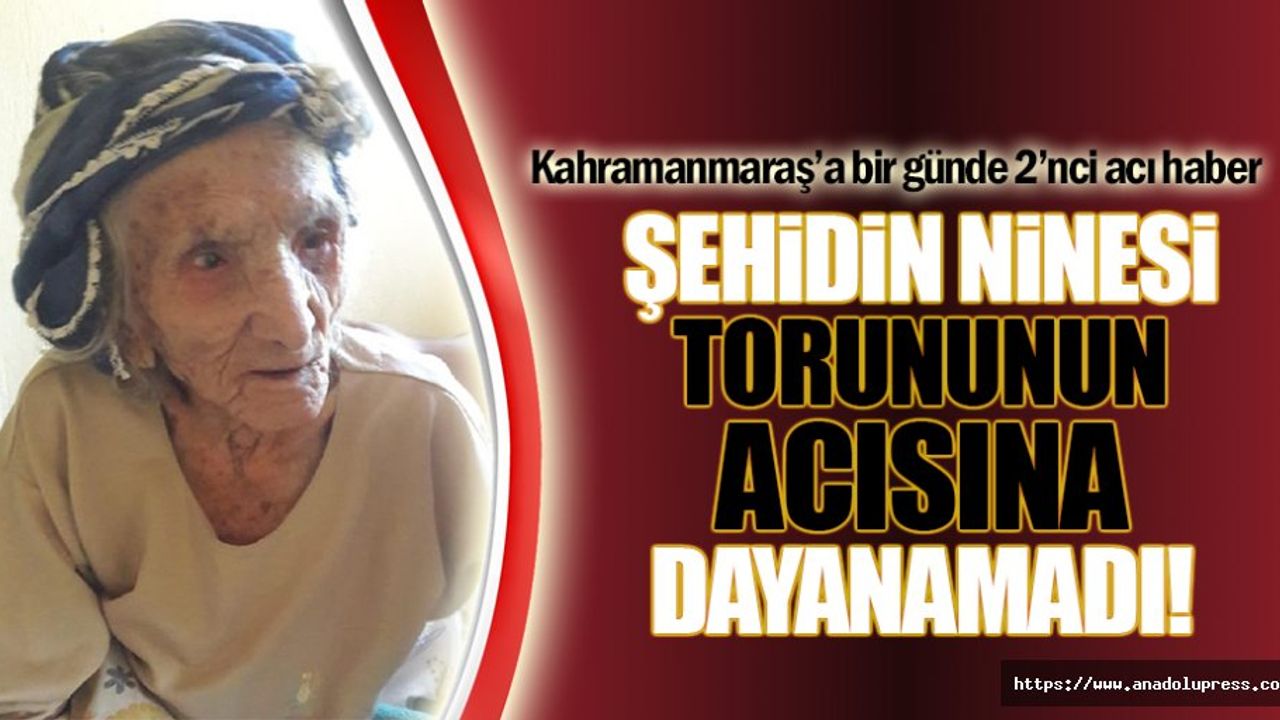 Şehidin ninesi torununun acısına dayanamadı!