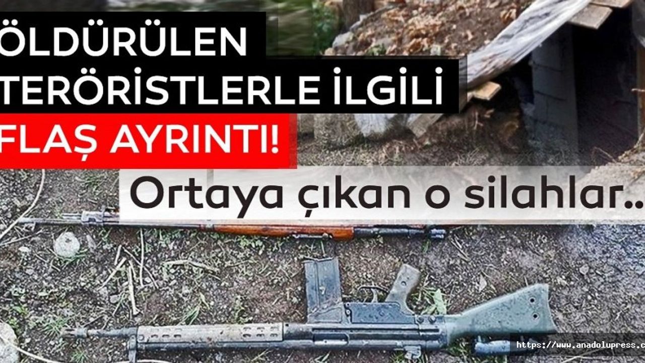 Öldürülen teröristlerle ilgili flaş ayrıntı! O silahlar çıktı...