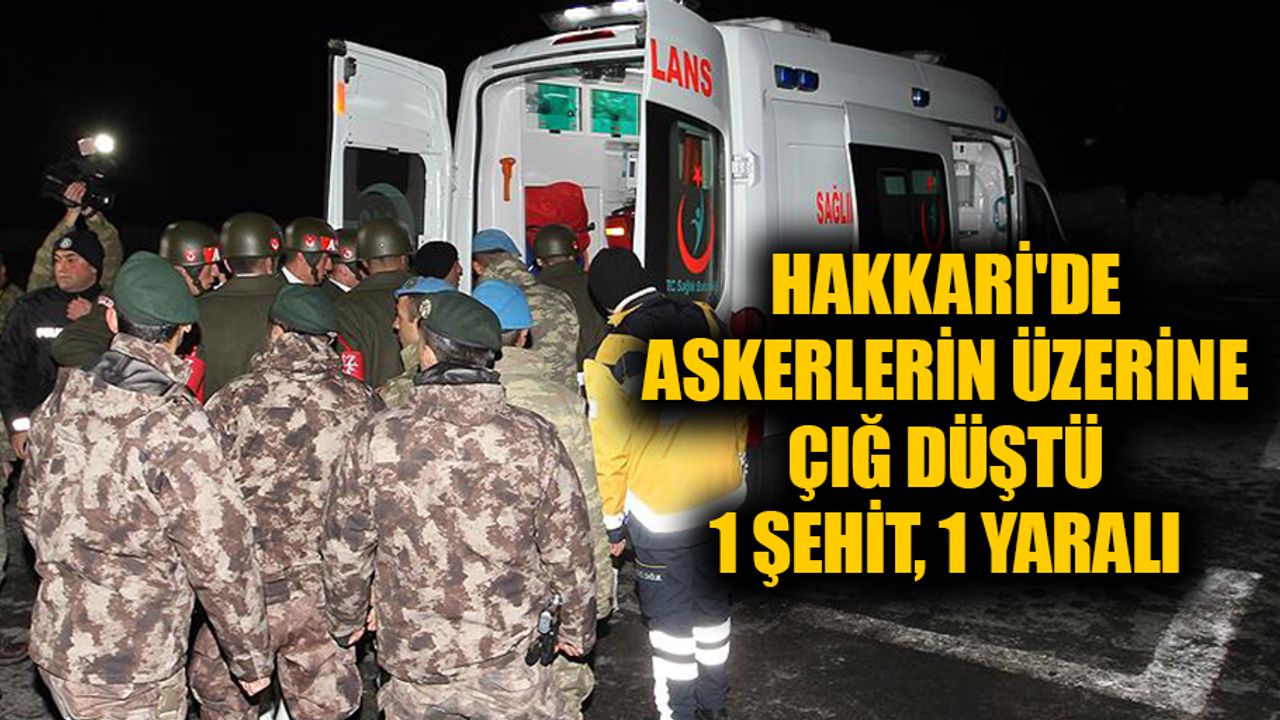 Hakkari'de Askerlerin Üzerine Çığ Düştü: 1 Şehit, 1 Yaralı
