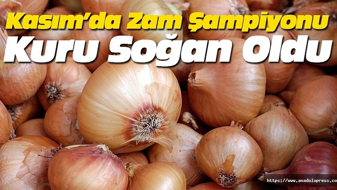 Kasım ayının zam şampiyonu kuru soğan