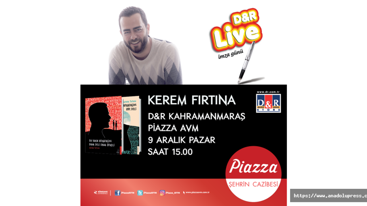 Kerem Fırtına İmza Günü İçin D&R Piazza’da