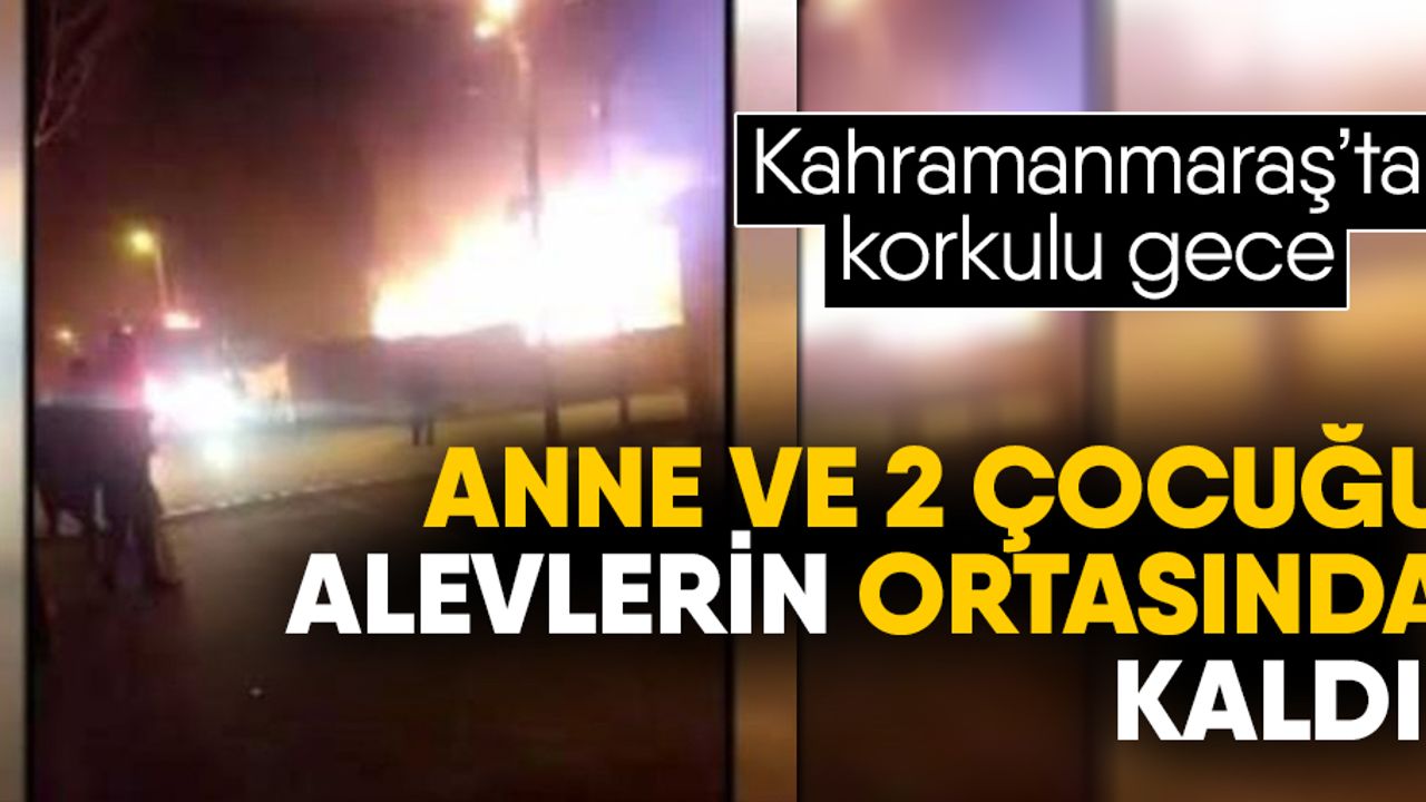 Anne ve 2 çocuğu mahsur kaldı!