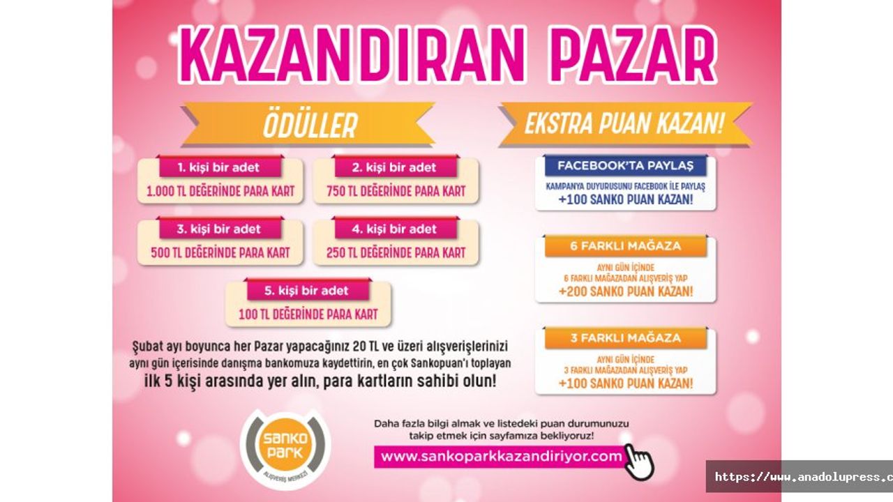 “Kazandıran Pazar” Alışverişi Sanko Park’ta