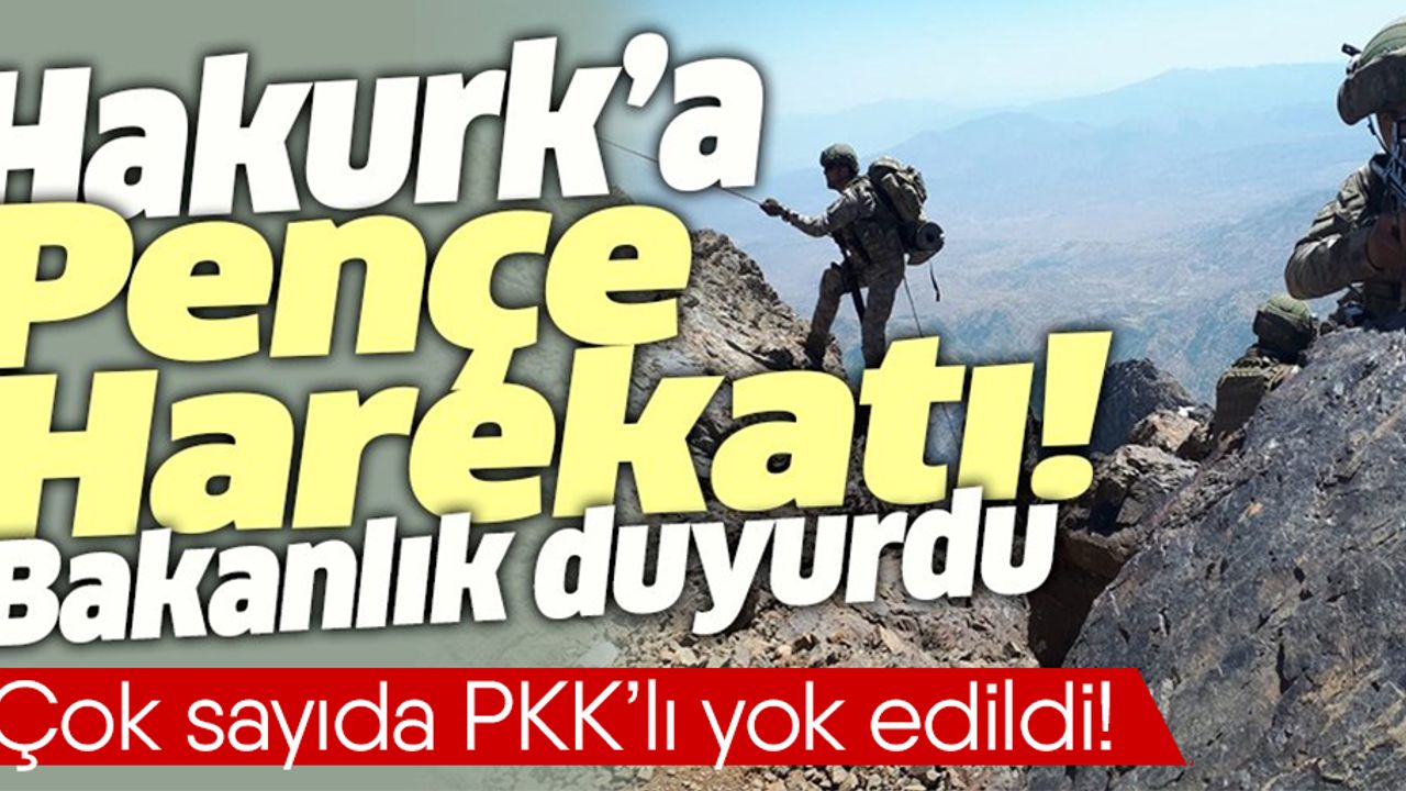 Pençe Harekatı'nda etkisiz hale getirilen terörist sayısı 15 oldu