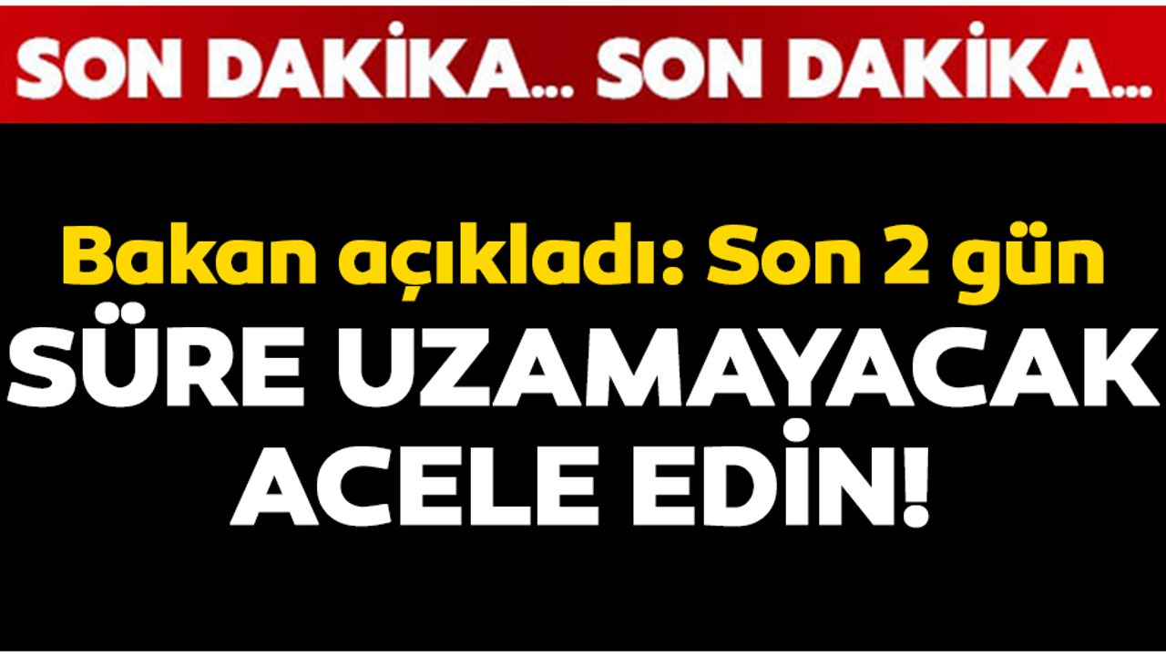 Bakan Kurum: İmar barışında uzatma söz konusu değil