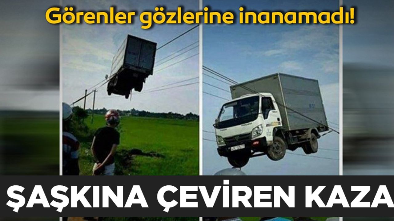 Şaşkına çeviren kaza! Aracı görenler gözlerine inanamadı