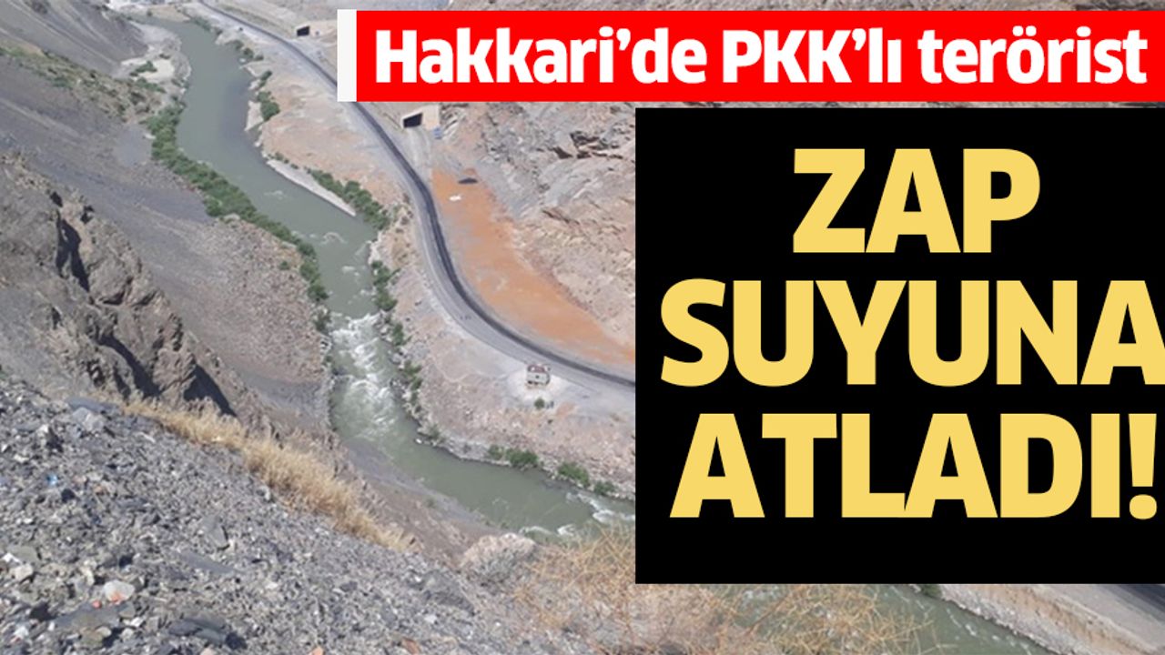 Terörist kaçmak için zap suyuna atladı!