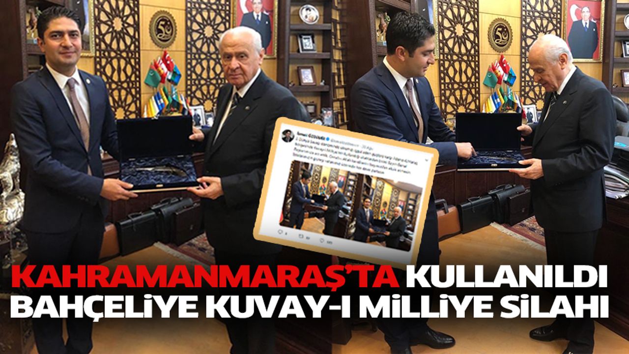 Kuvay-ı milliye silahı Bahçeliye hediye edildi.