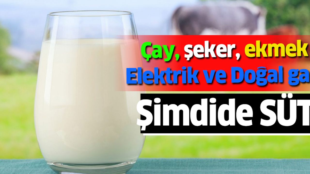 Çay, Şeker, Ekmek, Elektrik Ve Doğal Gaz Şimdide Süt