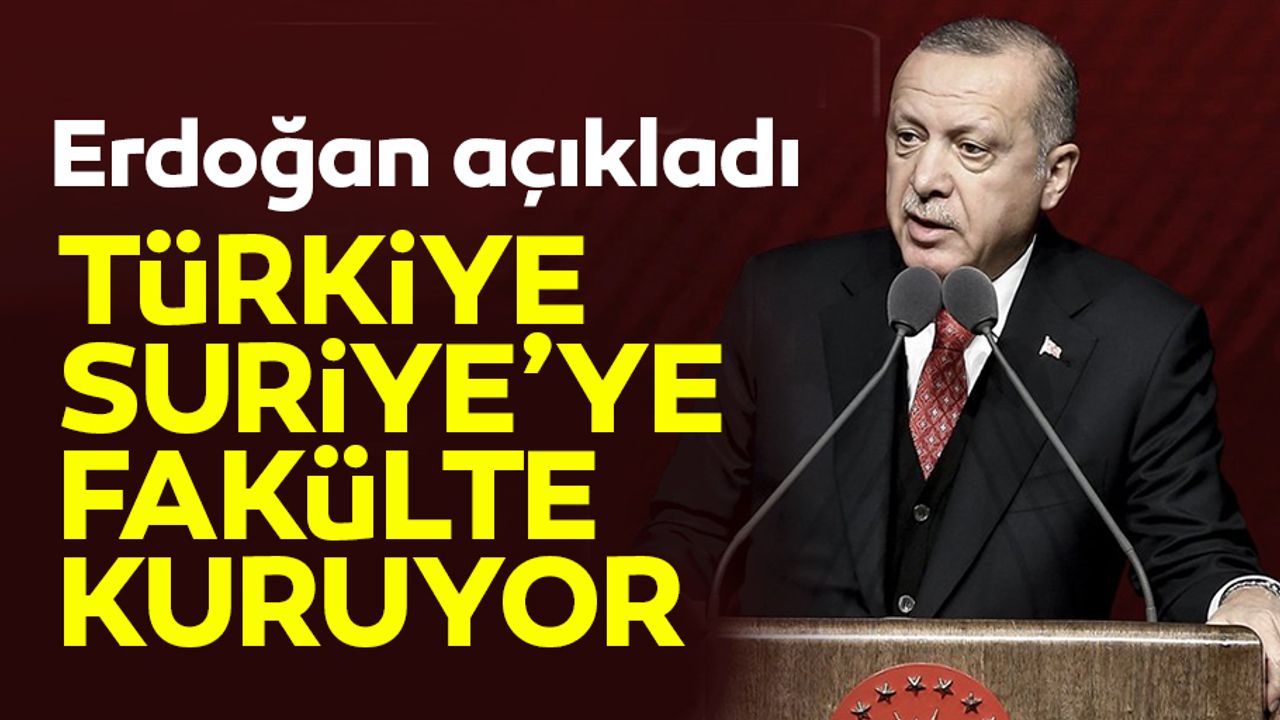 Resmi Gazete'de yayımlandı! Suriye'de 3 fakülte kurulacak