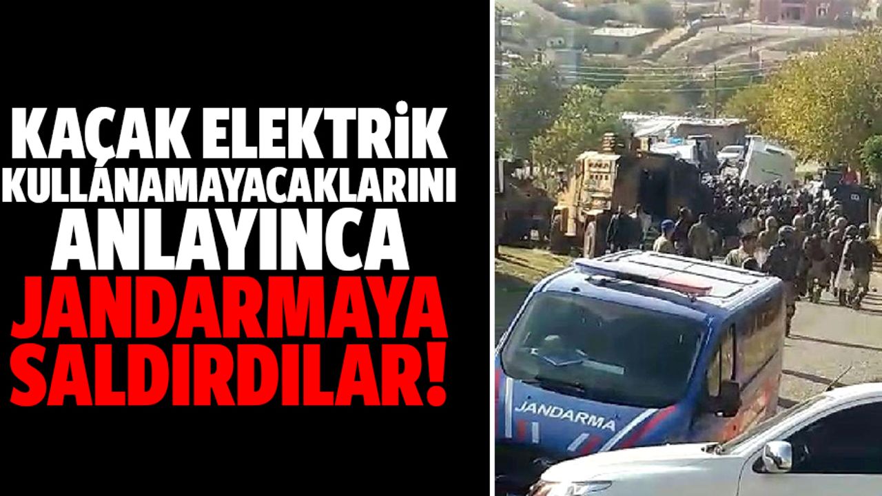 Kaçak elektrik kullanamayacaklarını anlayınca jandarmaya saldırdılar!